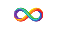 Rainbow infinity symbol representing neurodiversity